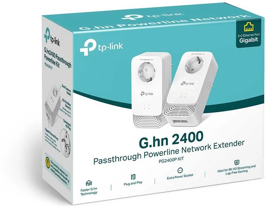 Maršrutizatorius TP-LINK G.hn2400 pralaidumo maitinimo linijų rinkinys | PG2400P KIT | 1428 Mbit/s