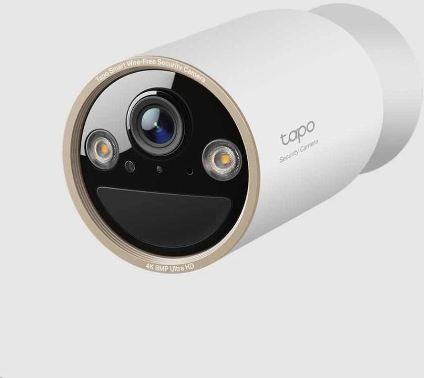 TP-Link Tapo belaidė apsaugos kamera vidaus/lauko erdvėje. SPECIFIKACIJOS: 4K UHD (3840x2160), palaikoma H.265/H.264, 16 kartų UHD skaitmeninis priartinimas, 2,4/5 GHz dviejų dažnių „Wi-Fi“, 10000 mAh įkraunama ličio jonų baterija.
