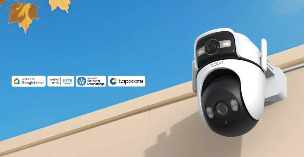 TP-LINK | Dviejų objektyvų apsaugos „Wi-Fi“ kamera | Tapo C545D | Kupolinė | 3 MP | 6 mm | IP66 | H.264 | „MicroSD“, iki 512 GB