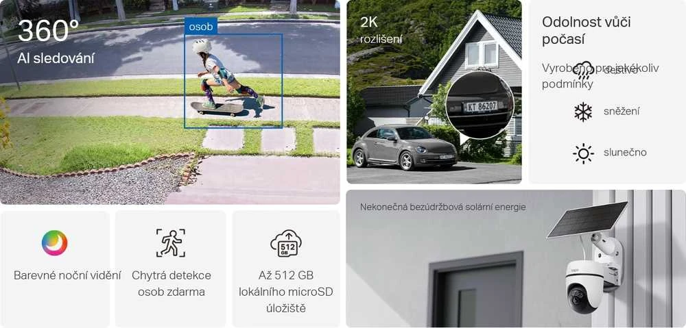 TP-Link Tapo C610 KIT saulės energija varomas panoraminio/pakreipimo apsaugos kamerų rinkinys | TP-LINK