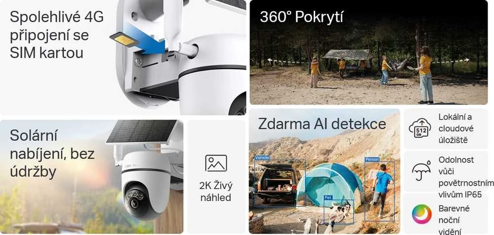 TP-Link Tapo C615G KIT Kupolinė IP apsaugos kamera Lauko 2304 x 1296 pikselių Lubinės/Sieninės/Stulpinės