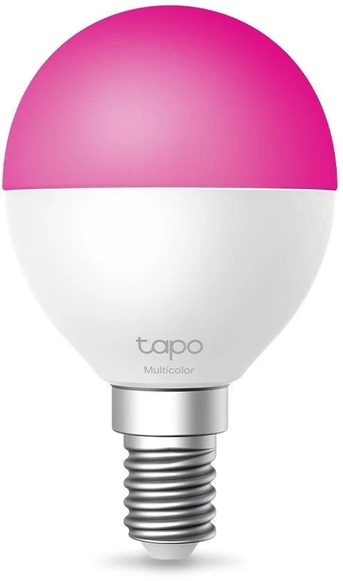 TP-Link Tapo L430P išmanioji WiFi reguliuojamo ryškumo LED lemputė (spalvinga, 2500K-6500K, 470lm, 2.4GHz, E14)