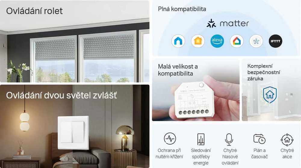 TP-LINK Tapo S112 jungiklio modulio techninės galimybės