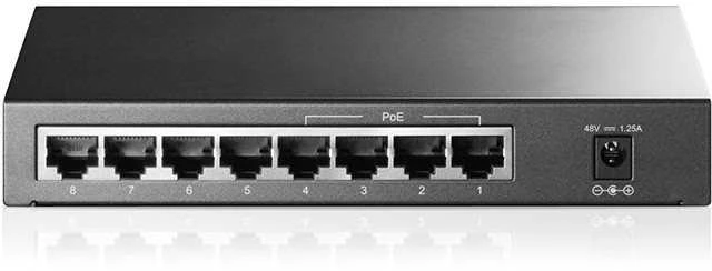 Šakotuvas TP-LINK | Switch | TL-SF1008P | Unmanaged | Desktop | 10/100 Mbps (RJ-45) jungtys quantity 8 | Power over Ethernet (PoE) jungtys quantity 4 | Power supply type External