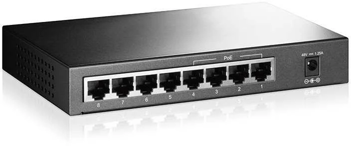 Šakotuvas TP-LINK | Switch | TL-SF1008P | Unmanaged | Desktop | 10/100 Mbps (RJ-45) jungtys quantity 8 | Power over Ethernet (PoE) jungtys quantity 4 | Power supply type External