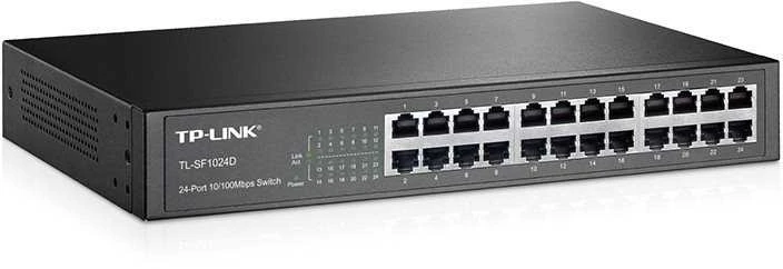 Šakotuvas TP-LINK 24port 10/100M Switch Plieninis dėklas