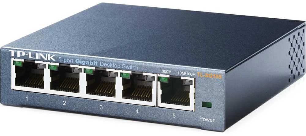 Šakotuvas Komutatorius TP-LINK, 5-port, metalinis korpusas, juodas / TL-SG105
