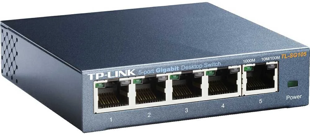 Šakotuvas Komutatorius TP-LINK, 5-port, metalinis korpusas, juodas / TL-SG105