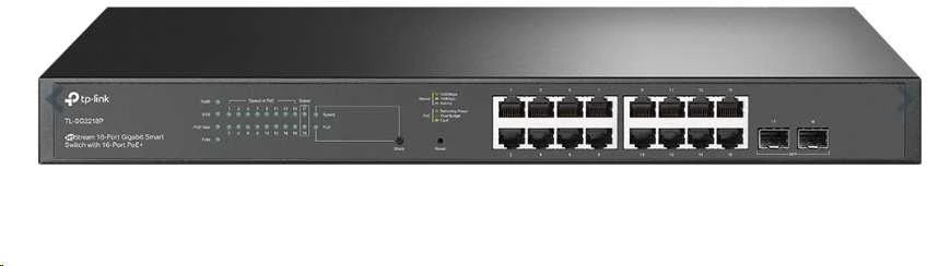 Šakotuvas Tinklo Komutatorius - TP-Link TL-SG2218P Gigabit Ethernet Su PoE 1U Juoda