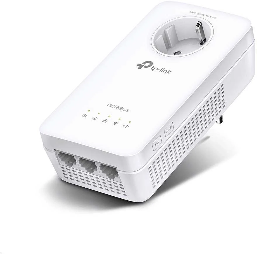 TP-LINK | AV1300 Gigabit Passthrough Powerline AC1200 Wi-Fi plėstuvas | TL-WPA8631P | 1300 Mbit/s | Ethernet LAN (RJ-45) jungtys 3 | Nėra „Wi-Fi“ | Papildomas lizdas
