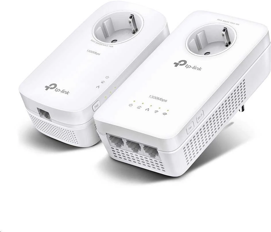 TP-LINK | AV1300 gigabito „Passthrough Powerline“ kintamosios srovės „Wi-Fi“ rinkinys | TL-WPA8631P rinkinys | 1300 Mbps | Ethernet LAN (RJ-45) jungtys 3 | 802.11ac | Papildomas lizdas