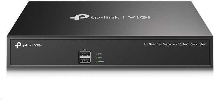 TP-Link VIGI NVR1008H tinklinis vaizdo įrašymo įrenginys (NVR) 1U Juoda