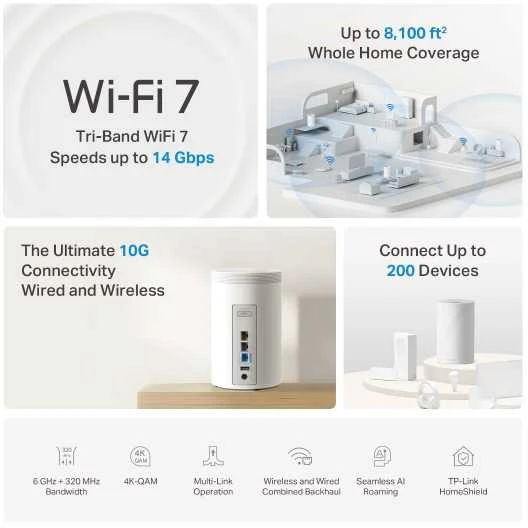 Maršrutizatorius TP-Link Deco BE68 2-pak