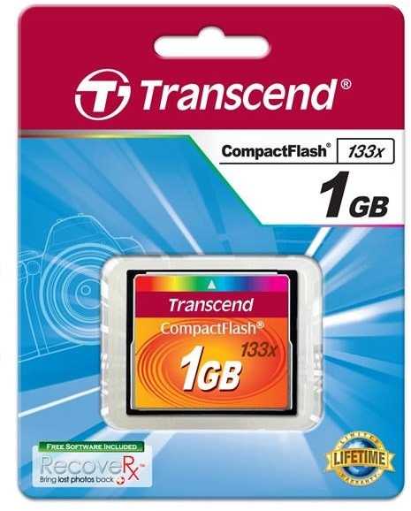Atminties kortelė „Transcend Compact Flash“ 1 GB 133 kortelių