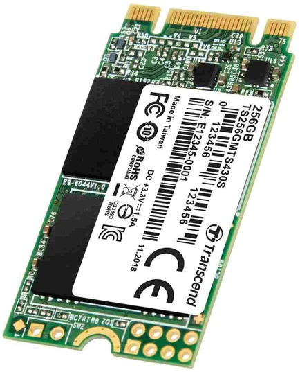 Transcend 256GB, M.2 2242 SSD 430S , SATA3 B+M Key, TLC, R/W 560/500 MB/s