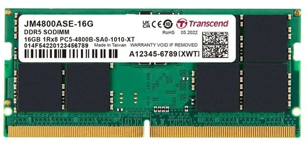 16 GB PC 4800 CL40 Transcend JetRAM. JM4800ASE-16G