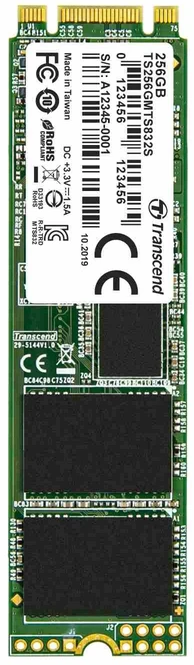 „TRANSCEND“ 256 GB vienpusis M.2 2280 SSD SATA B+M raktas TLC