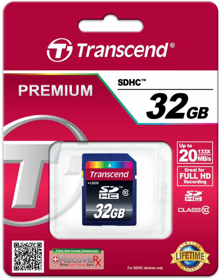 Atminties kortelė Transcend SDHC 32GB Class 10