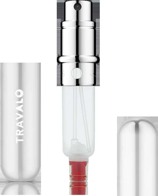 Travalo Classic HD Sidabrinis pildomas kvepalų buteliukas (atomaizeris), 5 ml