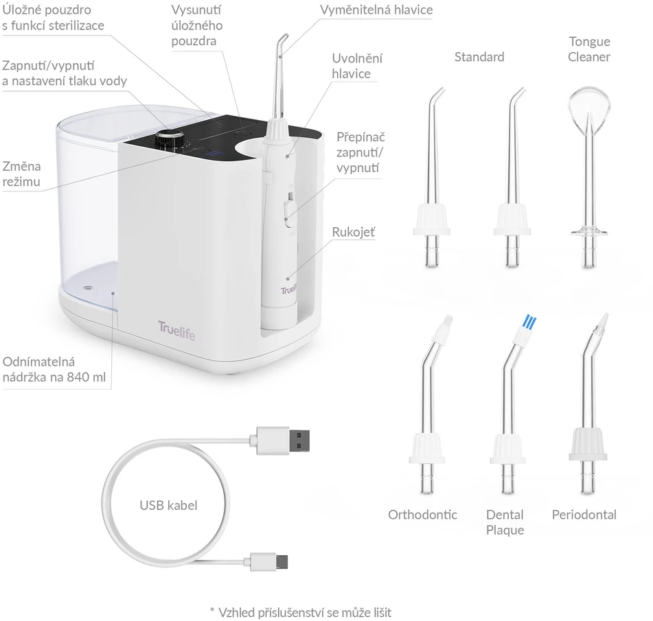 „TrueLife AquaFloss“ stotelė S800 UV