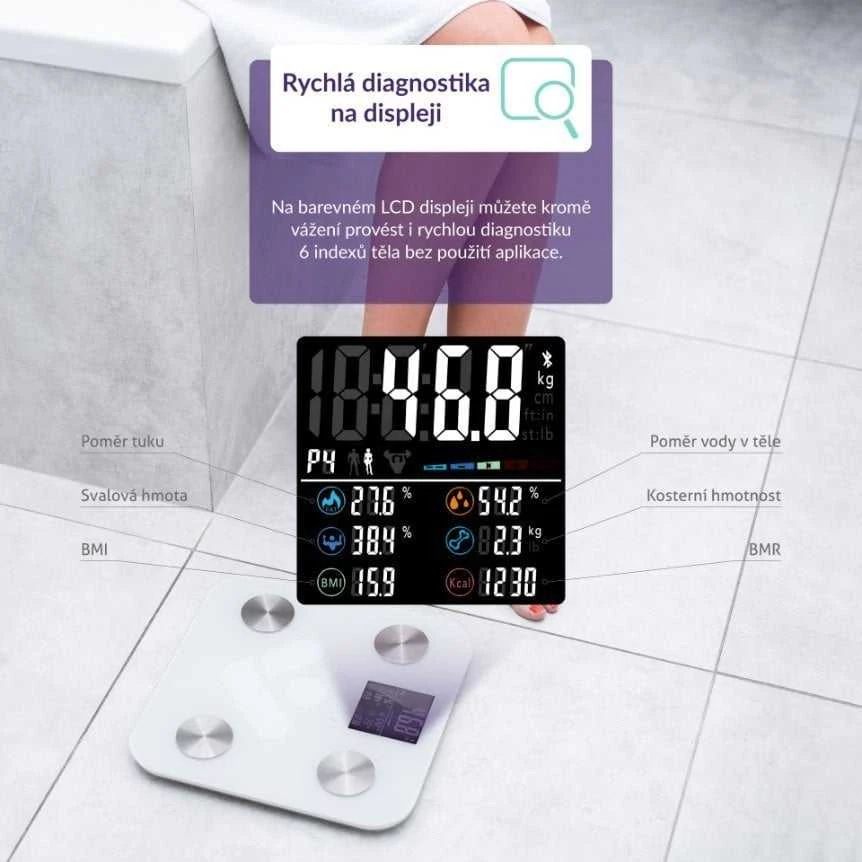 Svarstyklės TrueLife TrueLife FitScale W7 BT Baltas