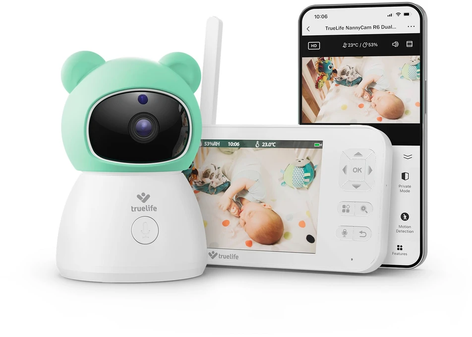 „TrueLife NannyCam R6 Dual Smart“ – skaitmeninis vaizdo kūdikių stebėjimo įrenginys