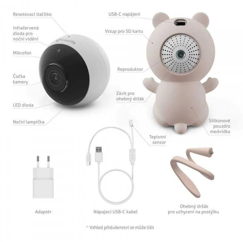 TLF Elektroninė kūdikio stebėjimo TrueLife NannyCam S3 Smart