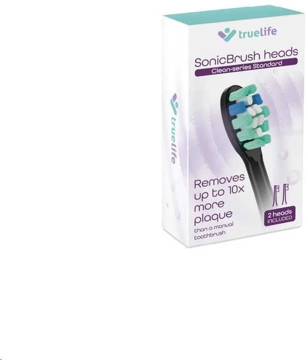 TrueLife SonicBrush Clean serijos galvutės Standartinė juoda 2 pak