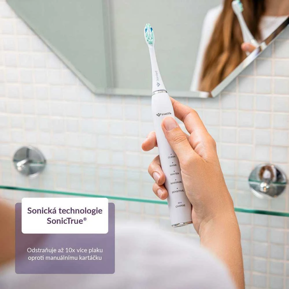 TrueLife SonicBrush Clean30 Baltas Adult Oscillating dantų šepetėlis
