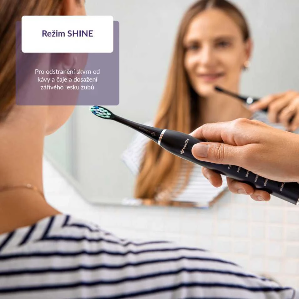 TrueLife SonicBrush Clean30 Juodas Adult Oscillating dantų šepetėlis