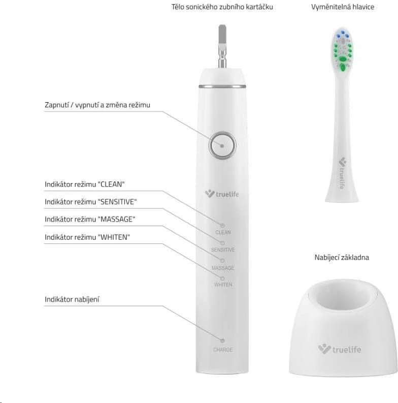 Dantų šepetėlis „TrueLife SonicBrush Compact Duo“.