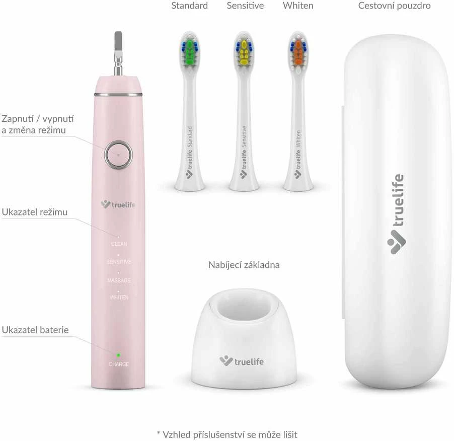Dantų šepetėlis TrueLife SonicBrush Compact rožinė
