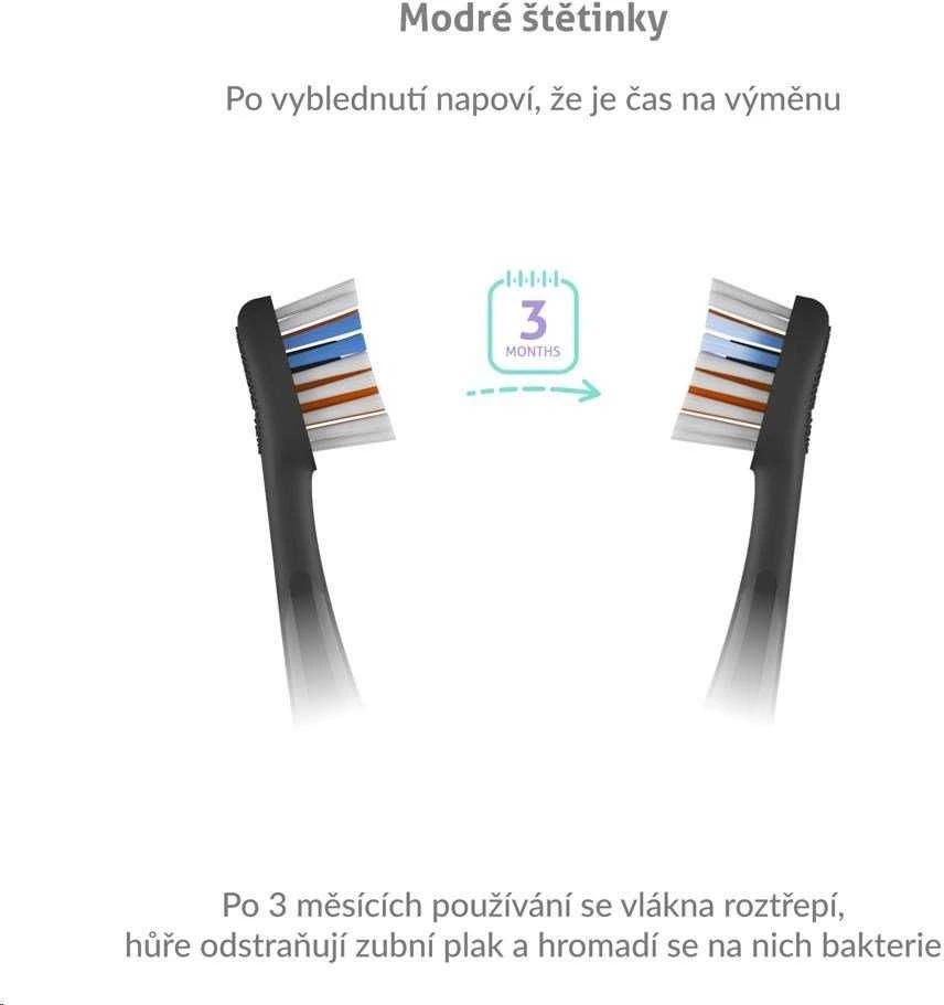 TrueLife pakaitinė galvutė Whiten Plus skirta TrueLife SonicBrush K serijai juoda (2 vnt.)