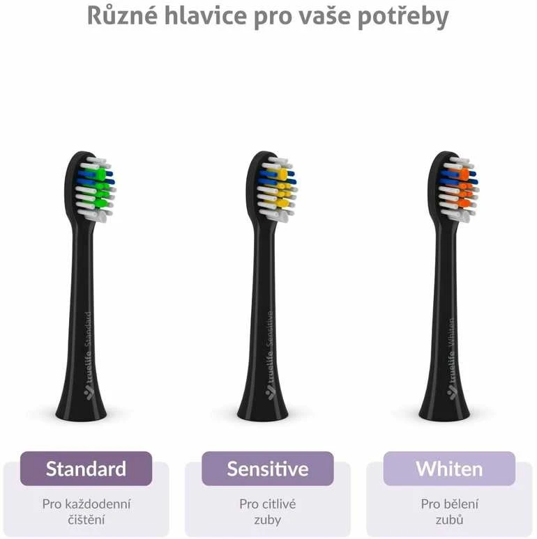TrueLife dantų šepetėlis kompaktiškas, juodas