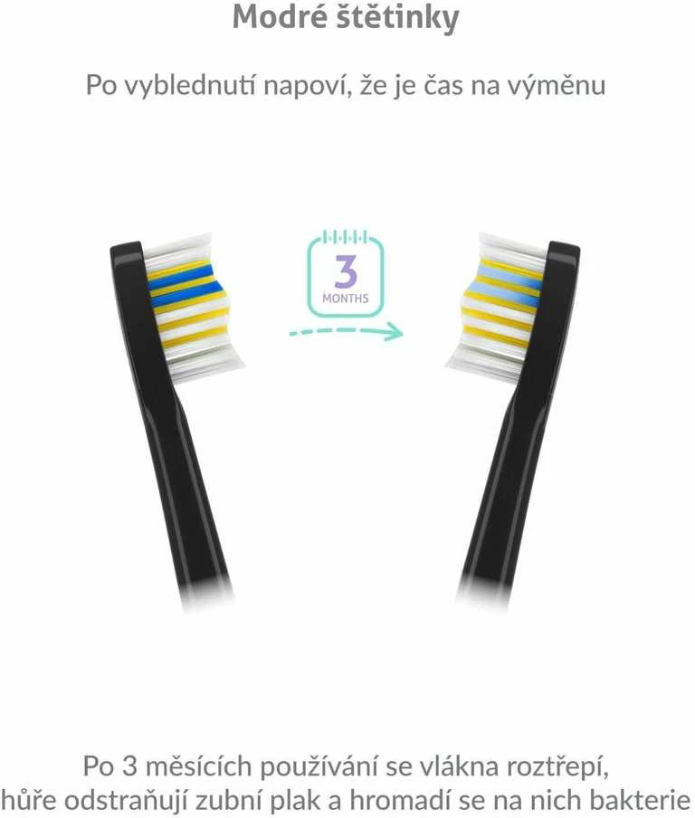 TrueLife dantų šepetėlis kompaktiškas, juodas