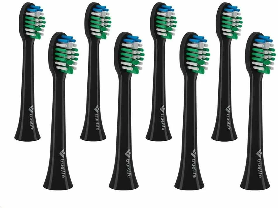 TrueLife SonicBrush juodos galvutės, 8 vienetų rinkinys