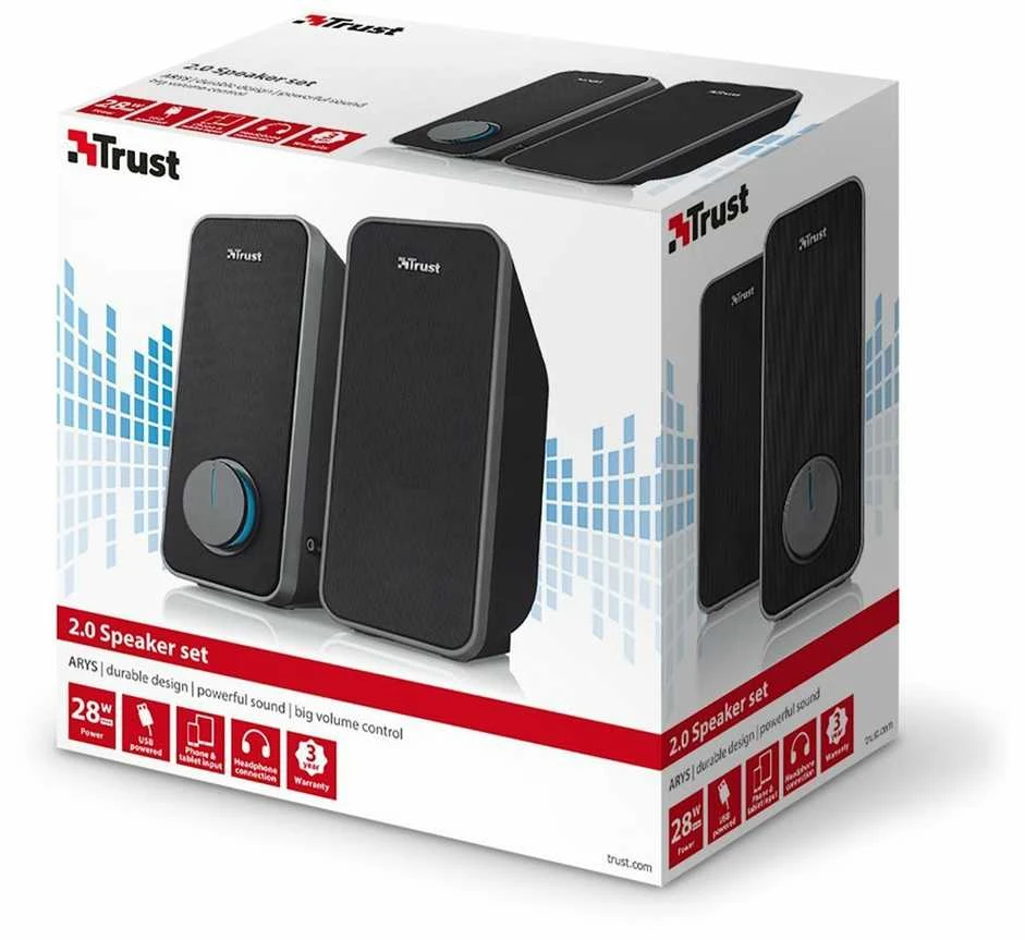 Kompiuterio kolonėlės Computer speaker Trust Arys 20179 (Juodas)
