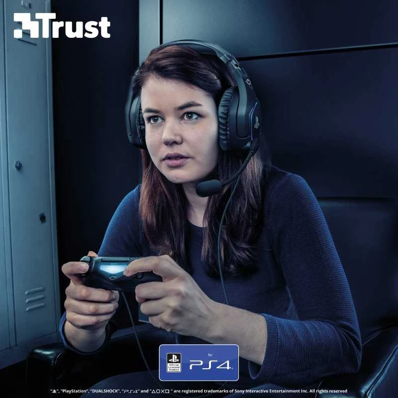 Žaidimų ausinės Trust GXT 488 Forze PS4 Gaming Headset PlayStation official licensed product, Juodos, 23530
