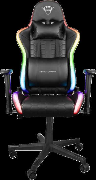 Žaidimų kėdė Trust GXT 716 Rizza RGB LED Illuminated Gaming Chair, Juoda, 23845
