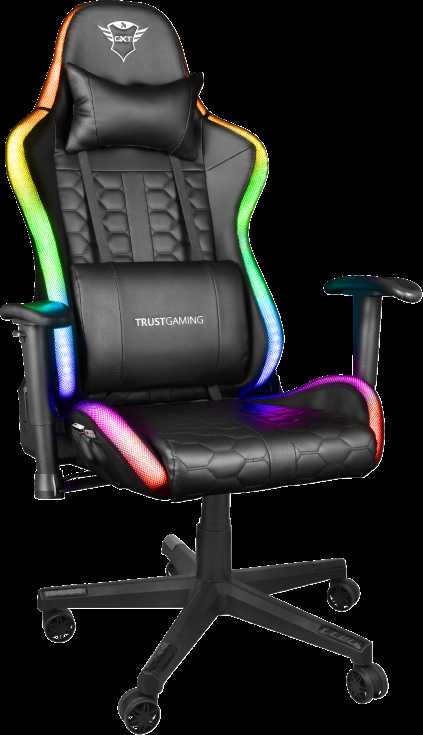 Žaidimų kėdė Trust GXT 716 Rizza RGB LED Illuminated Gaming Chair, Juoda, 23845