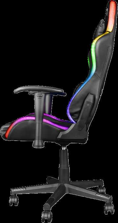 Žaidimų kėdė Trust GXT 716 Rizza RGB LED Illuminated Gaming Chair, Juoda, 23845