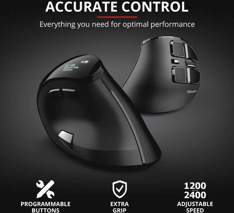 Voxx Belaidė įkraunama ergonominė pelė 23731