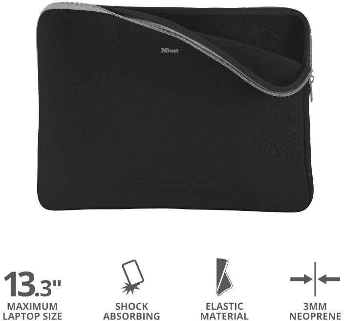 TRUST Dėklas nešiojamam kompiuteriui iki 13.3" PRIMO Juodas 21251 