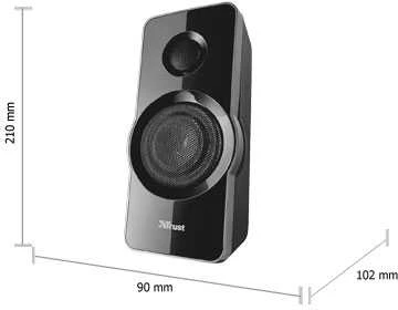 Kompiuterio kolonėlės Kolonėlės Trust Tytan 2.1 Subwoofer Juod