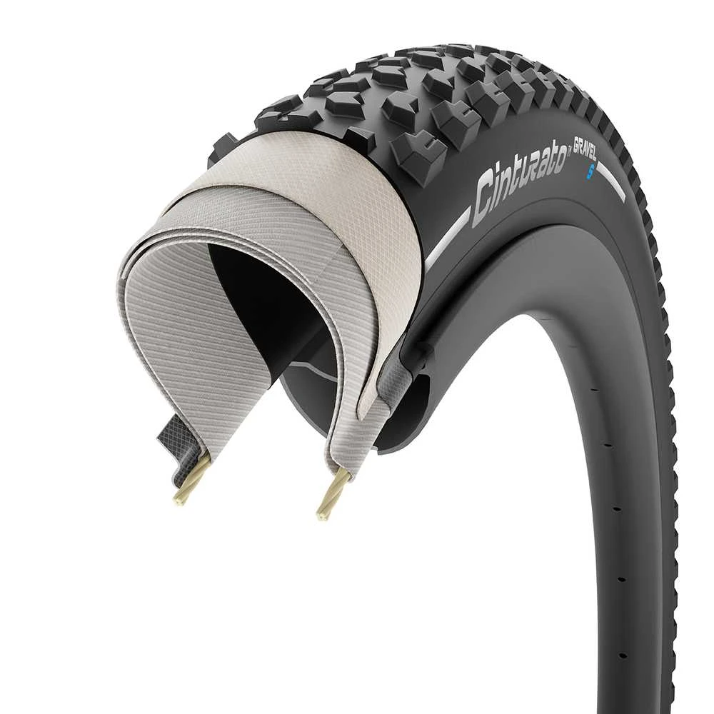 Padanga Pirelli Cinturato GRAVEL S, 45-622, TechWALL, 60 tpi, SpeedGRIP, juoda