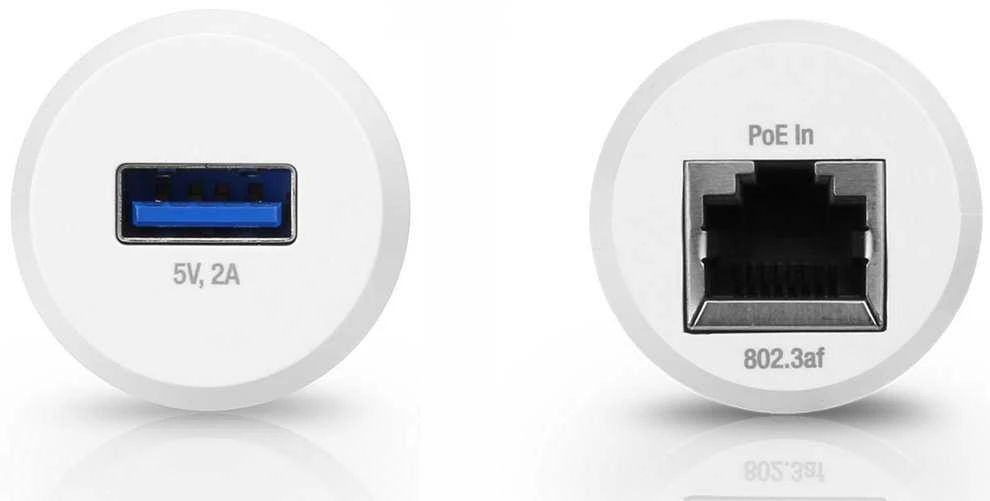UBIQUITI INS-3AF-USB Ubiquiti Instant 802.3AF į USB A tipo adapteris (įvestis: 48V, 802.3af, išvestis: 5V/2A)