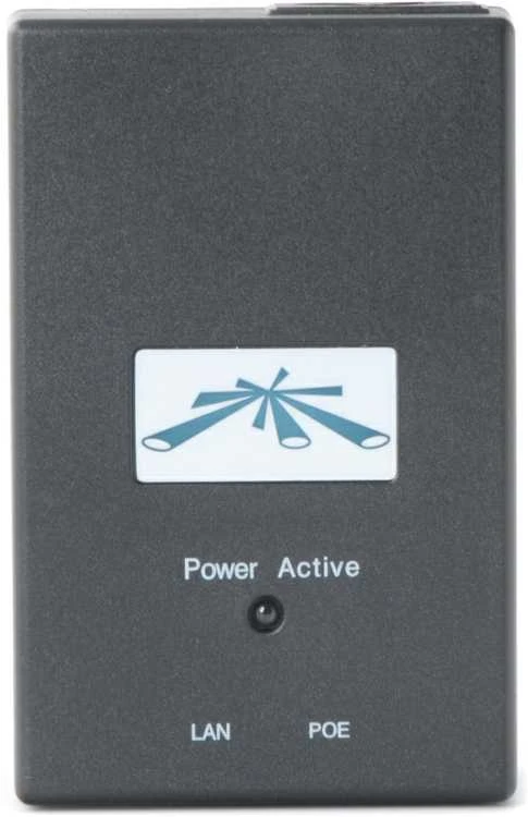 UBIQUITI POE-24-24W Ubiquiti PoE-24 pasyvus PoE adapteris EU, 24V 1A, įžeminimas / ESD apsauga, 24W