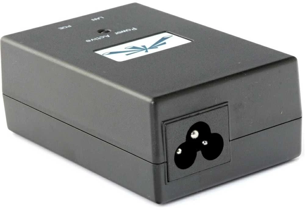 UBIQUITI POE-24-24W Ubiquiti PoE-24 pasyvus PoE adapteris EU, 24V 1A, įžeminimas / ESD apsauga, 24W