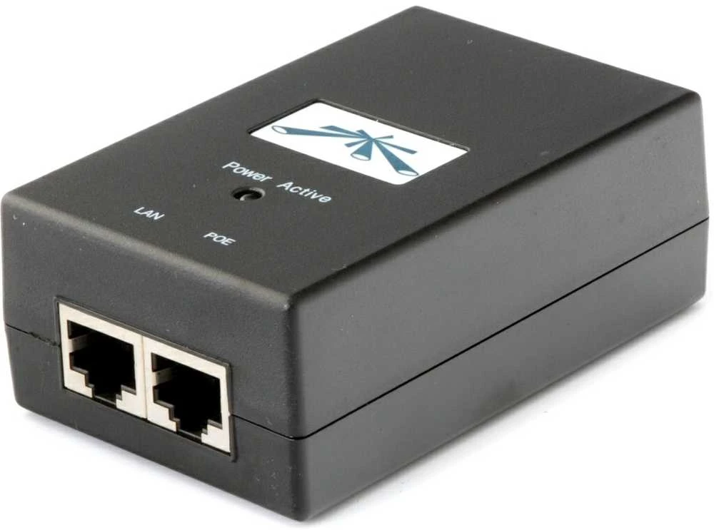 UBIQUITI POE-24-24W Ubiquiti PoE-24 pasyvus PoE adapteris EU, 24V 1A, įžeminimas / ESD apsauga, 24W