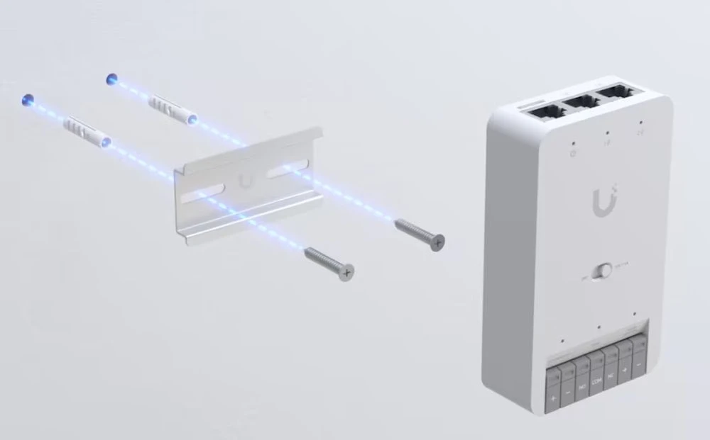 UBIQUITI DOOR HUB MINI KOMPAKTINIS PRIEIGOS VALDYMO ŠAKOTUVAS VIENOMS DURIMS